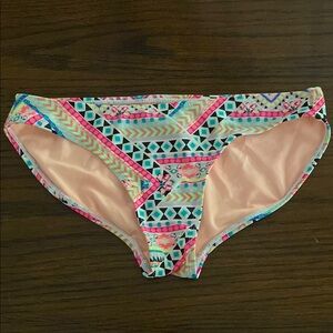 OP Multicolor Geometric Bikini Bottom